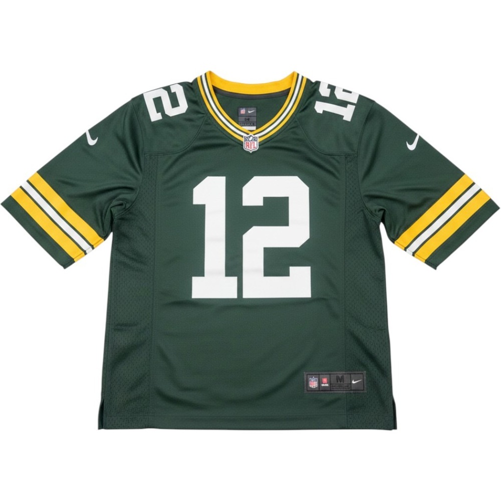 Nike NFL Green Bay Packers Aaron Rodgers Jersey Mens M Green Excellent #12